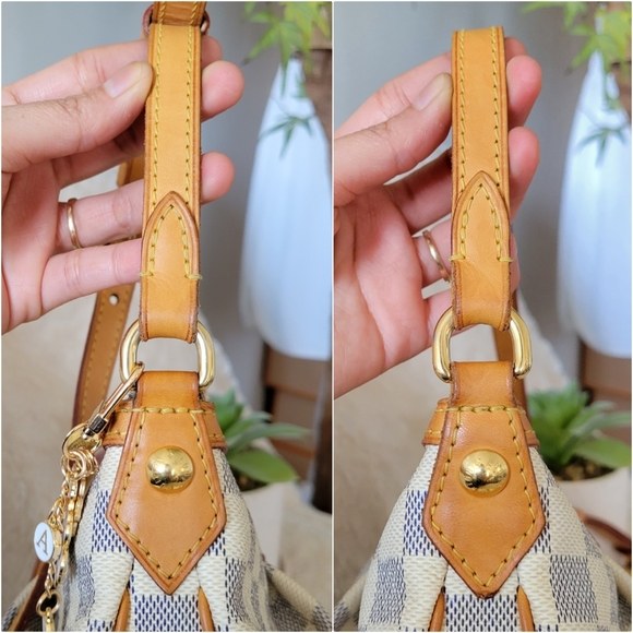 Discontinued ❤ Authentic LV Siracusa PM Damier Azur Crossbody Bag - Picture 11 of 16